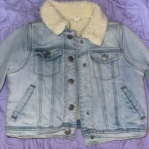 Cat & Jack denim sherpa lined jacket